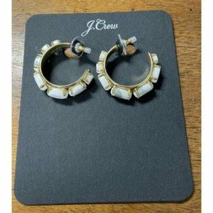 J. Crew Candy Stone Hoop Earrings NWT $48